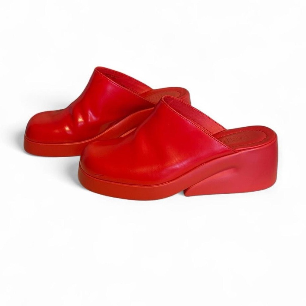 KAAH CAMPER LAB RED LEATHER CLOGS SZ 39